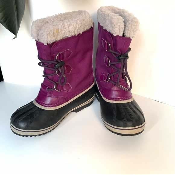 Sorel Yoot Pac Nylon Children Winter Boots  Waterproof Snow boots Size 4 EUR 35 - Picture 1 of 11
